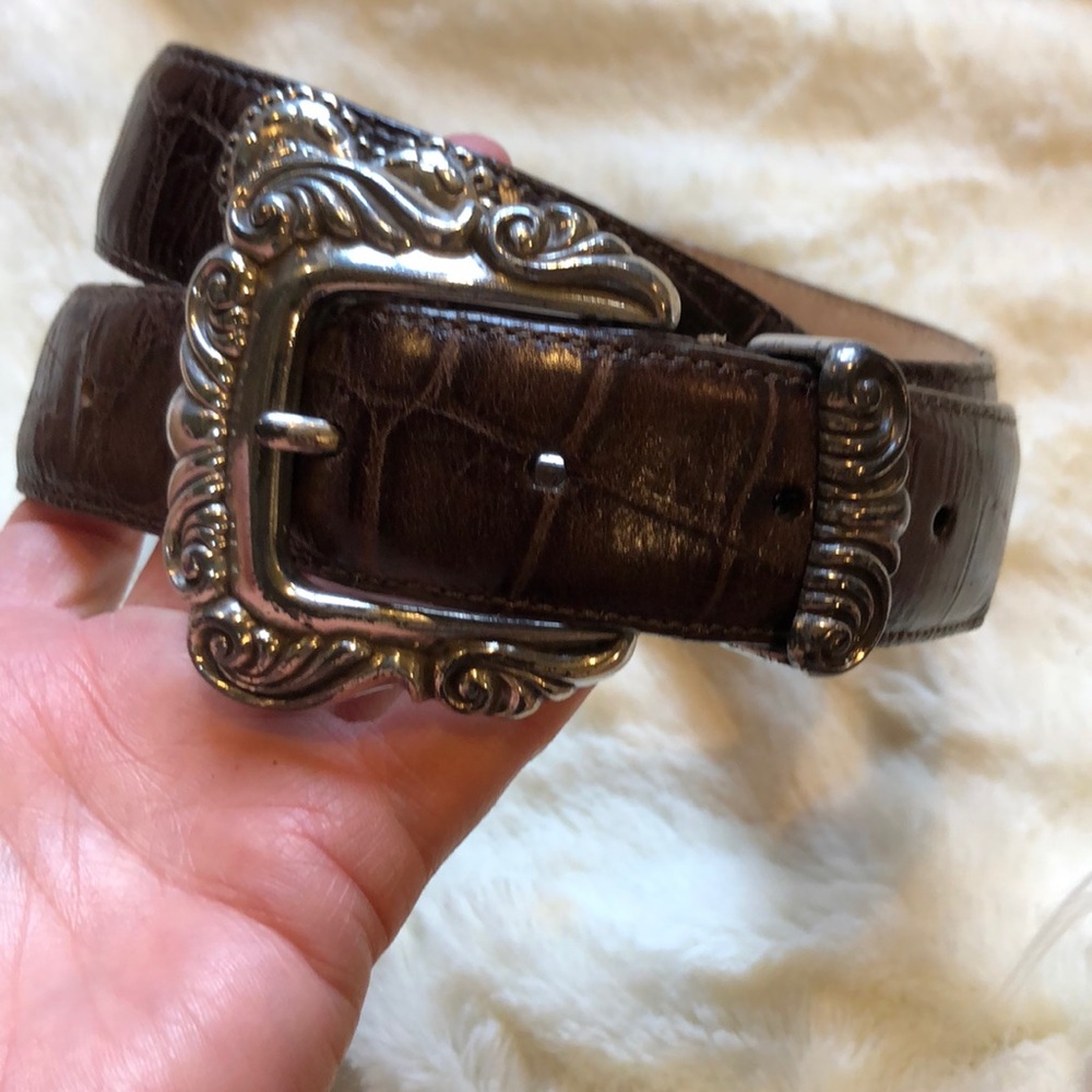 Brighton croc belt